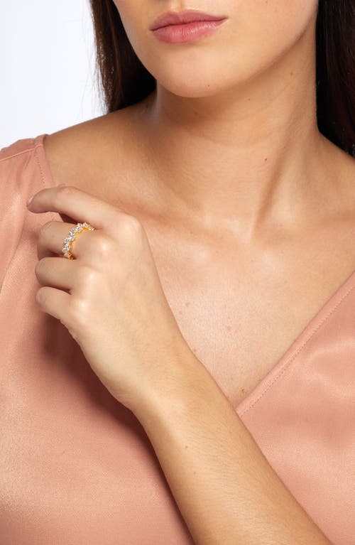 Shop Nordstrom Scattered Cubic Zirconia Eternity Ring In Clear- Gold