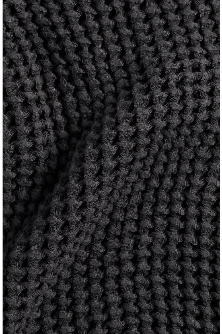 Waffle Hand Towel, Alternate, color, ONYX