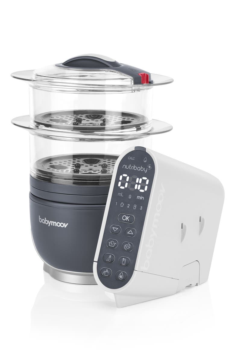 Babymoov Duo Meal Station Food Maker 6-in-1 Food Processor, Alternate, color, Industrial Grey