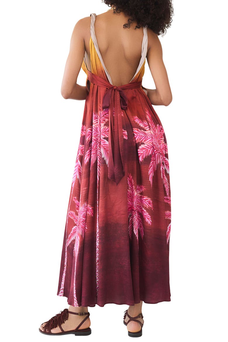 Palma Printed Maxi Dress, Alternate, color, YELLOW COMBO