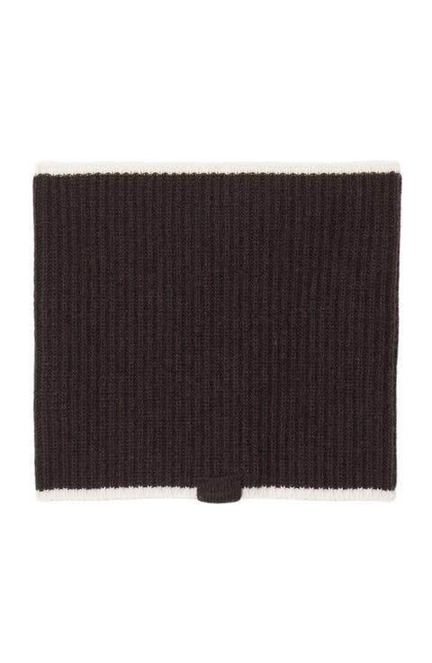 Ribbed knit neck warmer