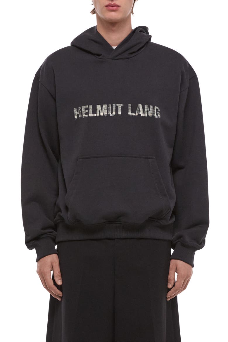 Graphic Plaid Check Logo Hoodie, Main, color, VINTAGE BLACK