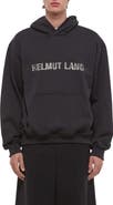 Helmut Lang Graphic Plaid Check Logo Hoodie