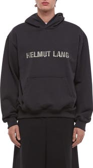 Helmut Lang Graphic Plaid Check Logo Hoodie