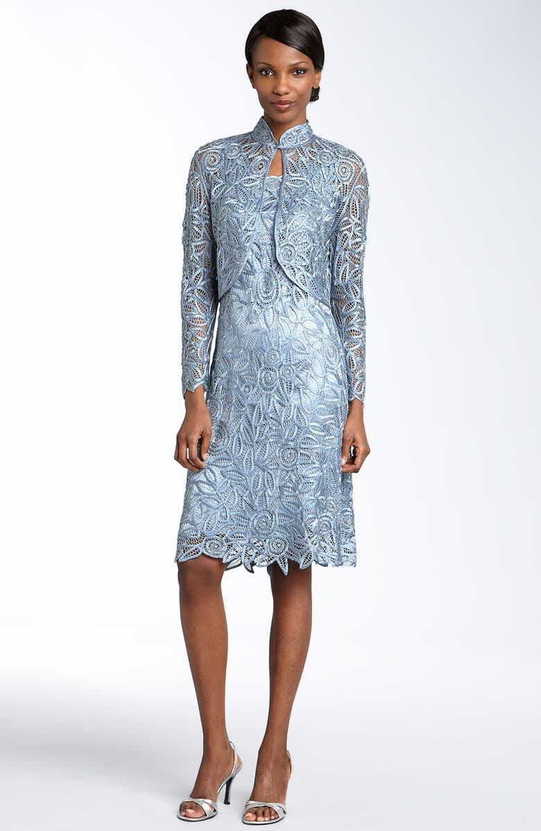 Soulmates Crochet Silk Dress & Jacket, Main, color,