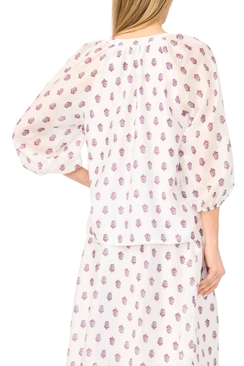 Floral Raglan Sleeve Button-Up Shirt, Alternate, color, CALYPSO CORAL