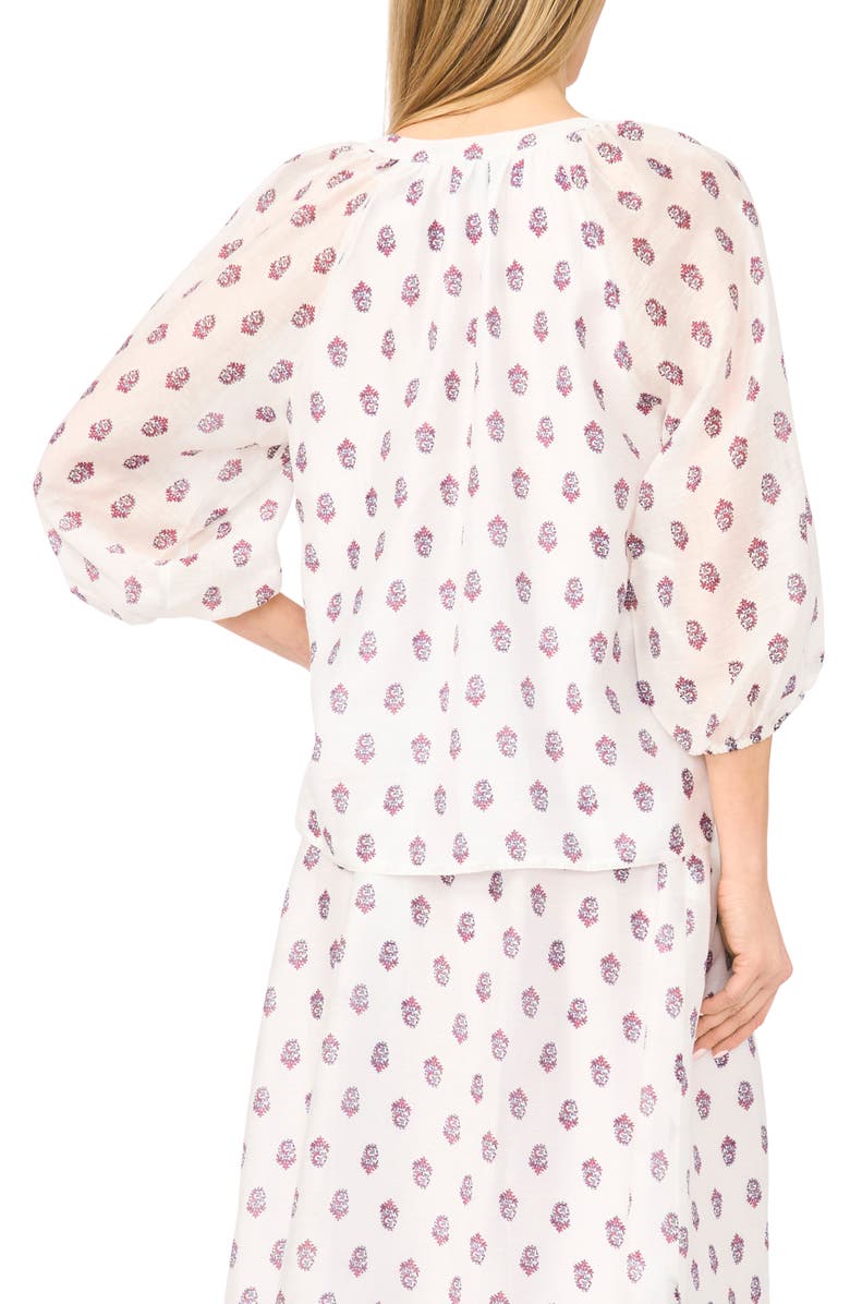Halogen<sup>®</sup> Floral Raglan Sleeve Button-Up Shirt, Alternate, color, 