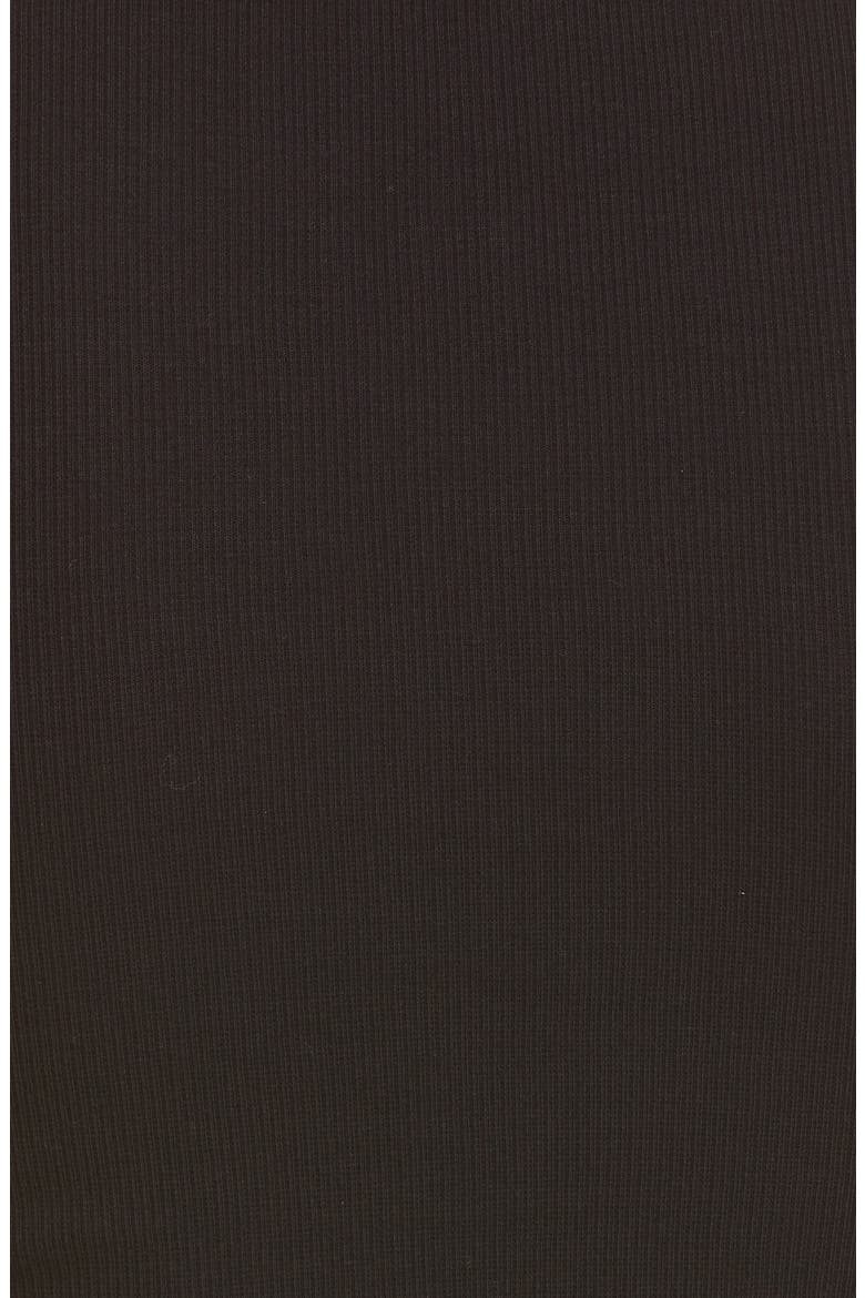 Logo Stamp Rib Stretch Organic Cotton Bodysuit, Alternate, color, BLACK WHITE