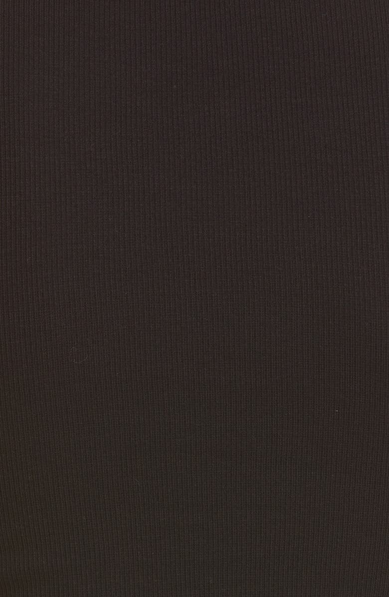 Off-White Logo Stamp Rib Stretch Organic Cotton Bodysuit, Alternate, color, 