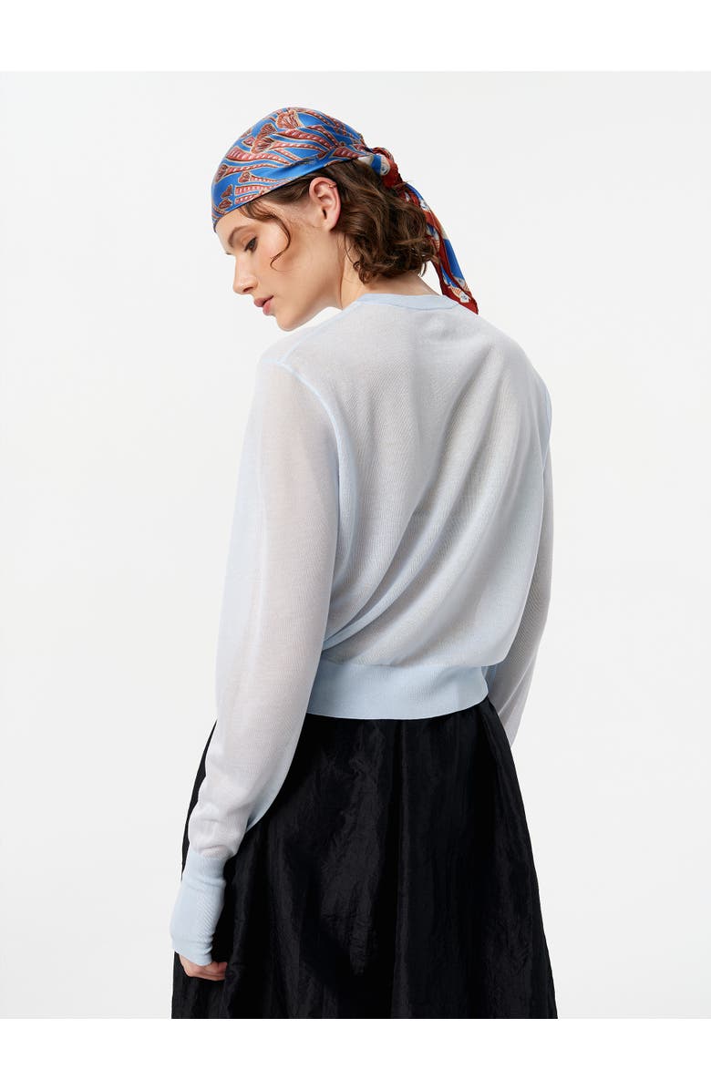 Alas Sheer Cardigan In Baby Blue, Alternate, color, Baby Blue