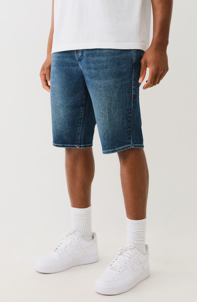 True Religion Ricky Flap Pocket Straight Leg Denim Shorts, Alternate, color, 