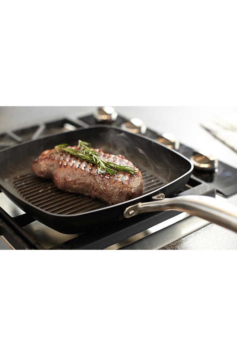 Pro IQ 10.5 Inch Square Grill Pan, Alternate, color, Black