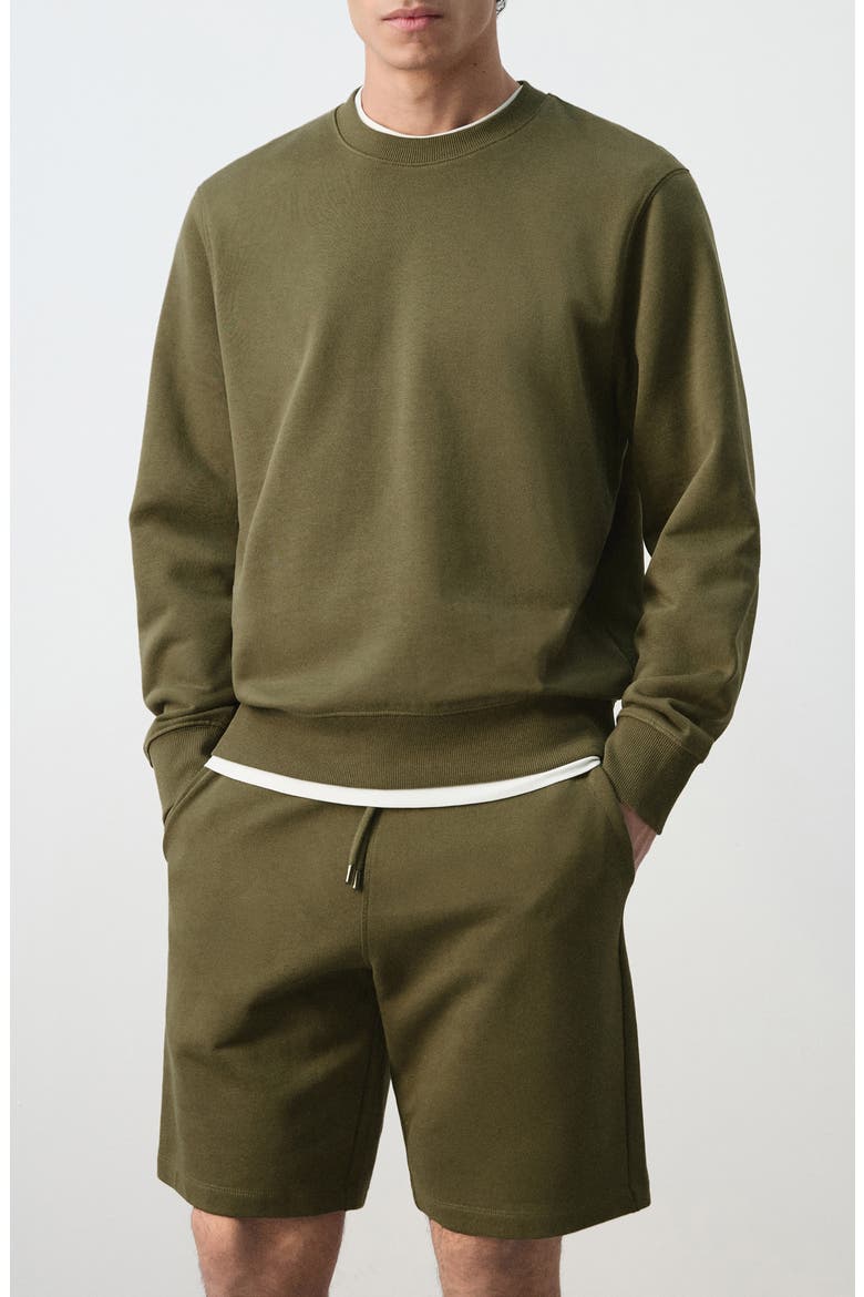 Regular Fit Cotton Sweatshirt, Main, color, DARK GREEN