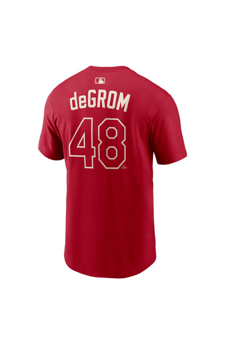 Nike Men's Nike Jacob deGrom Red Texas Rangers 2026 City Connect Name & Number T-Shirt, Alternate, color, Red