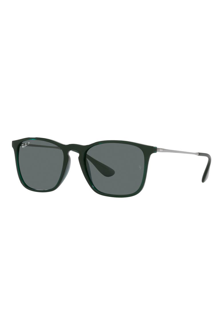 54mm Polarized Square Sunglasses, Alternate, color, TRANSPARENT GREEN