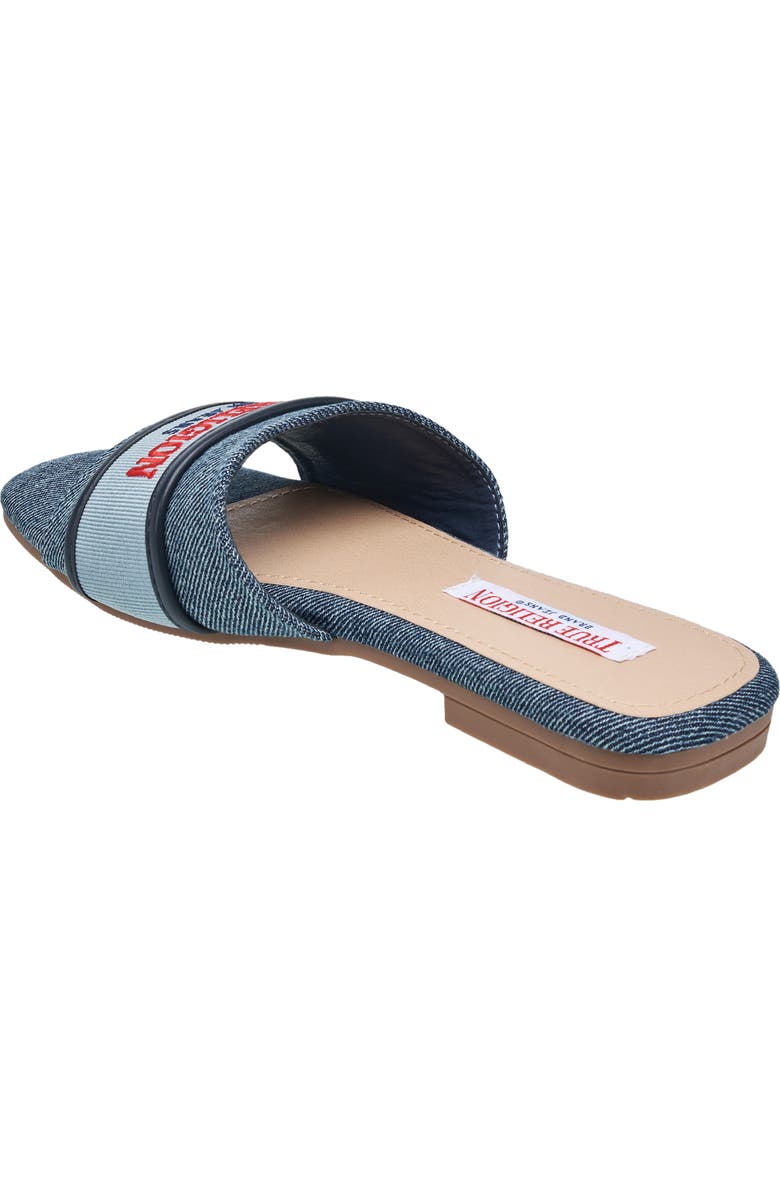 True Religion Remy Logo Band Sandal, Alternate, color, Denim