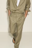 H&M Easy care loose-fit linen-blend pants