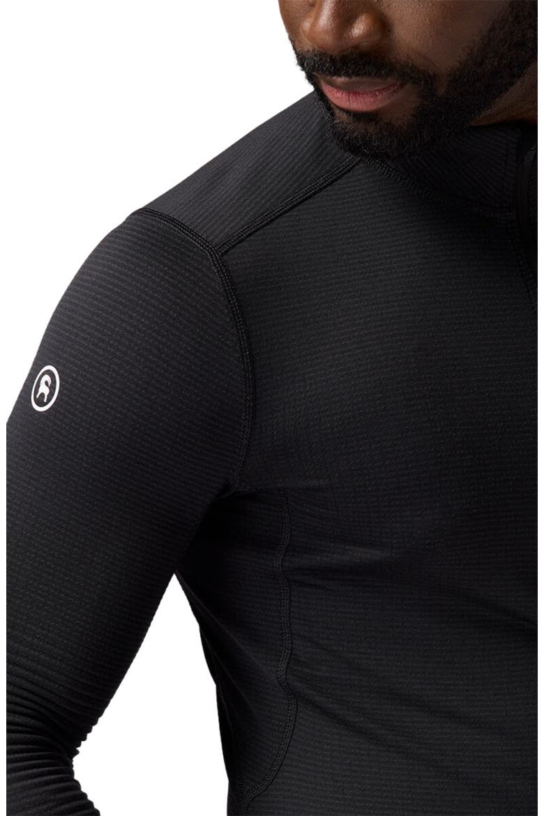 Pines Micrrid Ultra-Lt Baselayer 1/4-Zip Top - Men's, Alternate, color, Black