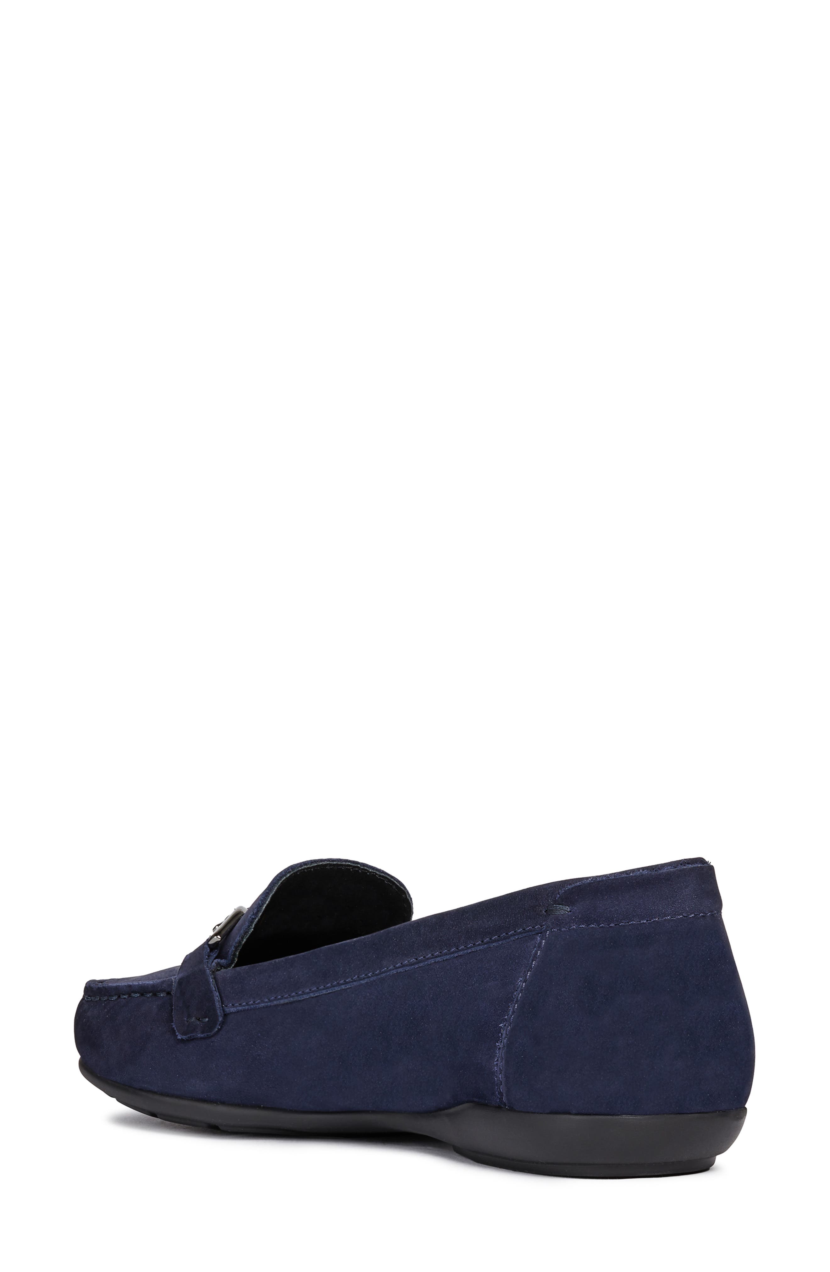 Geox Annytah Waterproof Loafer, Alternate, color, Dark Blue Nubuck Leather