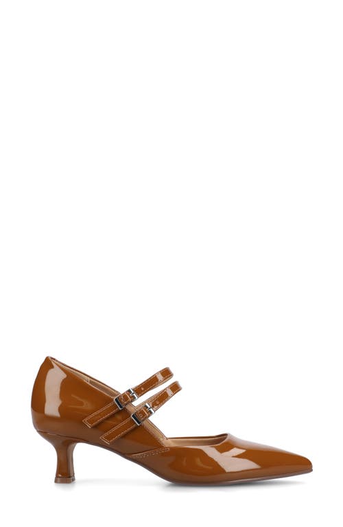 Journee Collection Journee Womens Carnation Medium And Wide Width Kitten Heel Mary Jane Pumps In Brown