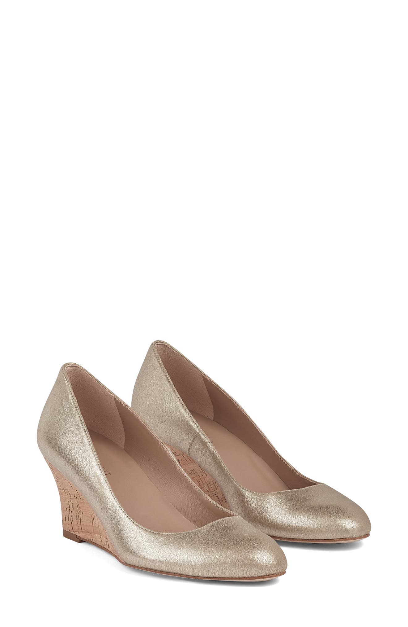 LK Bennett Eevi Wedge Pump, Main, color, Gold