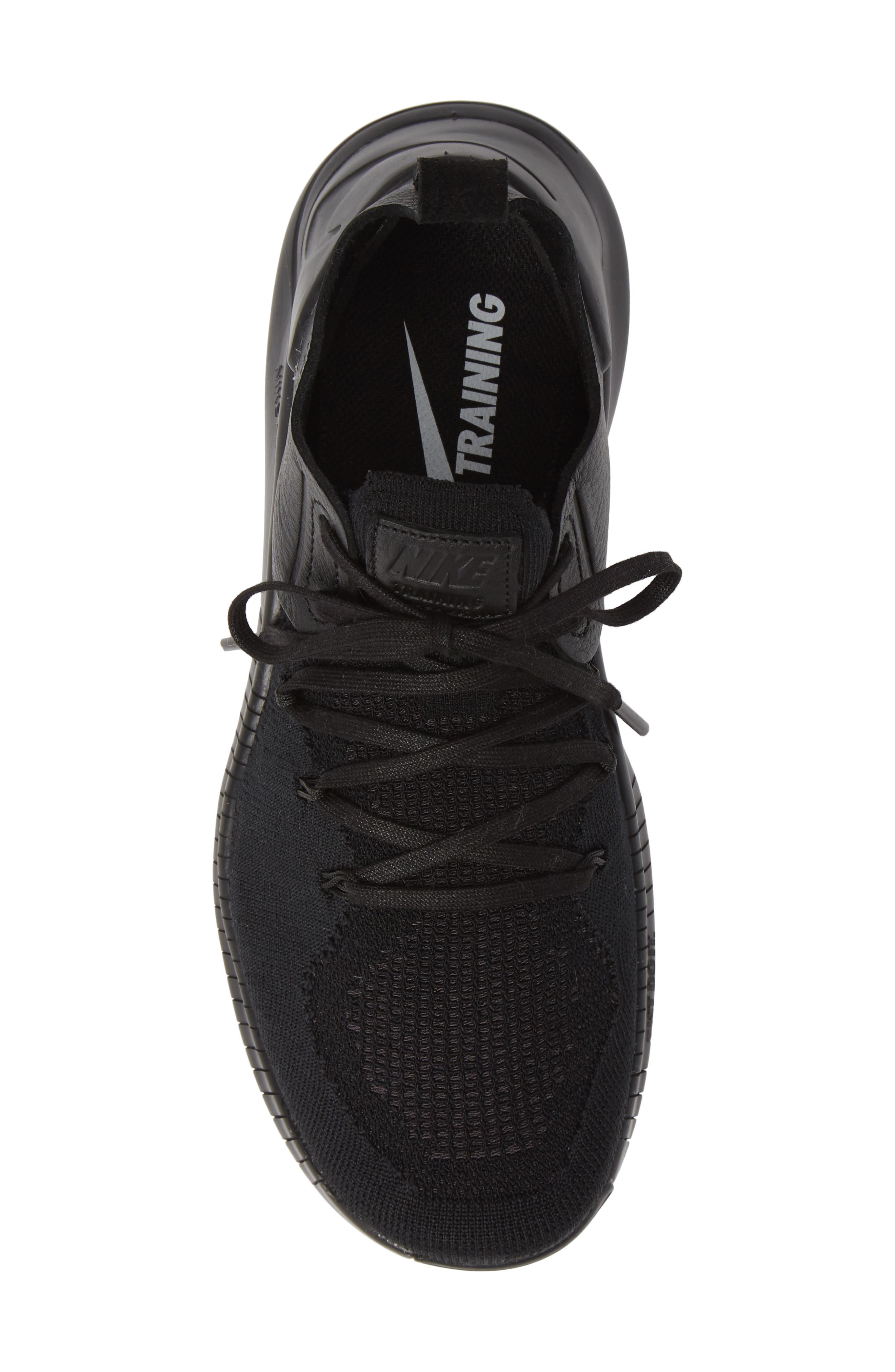 Free TR Flyknit 3 Training Shoe, Alternate, color, BLACK/ BLACK/ BLACK