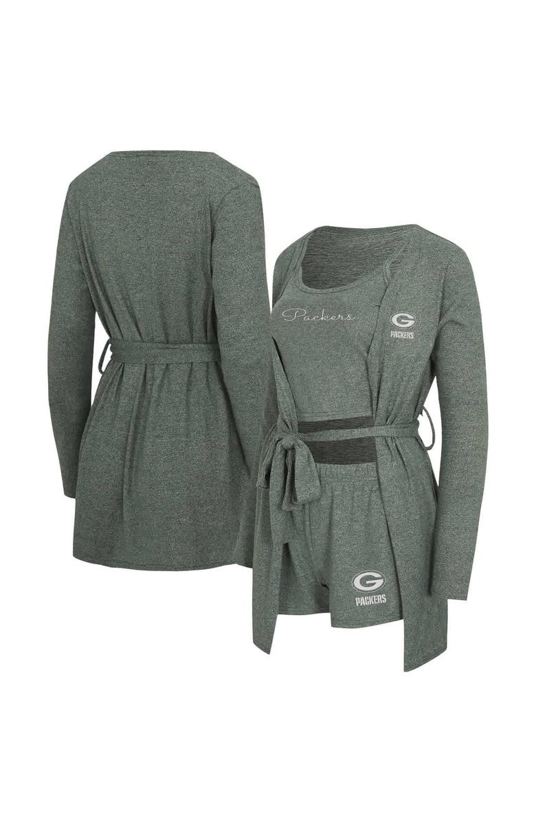 CONCEPTS SPORT Women's Concepts Sport  Green Green Bay Packers Rigor Tank, Short & Robe Set, Main, color, 