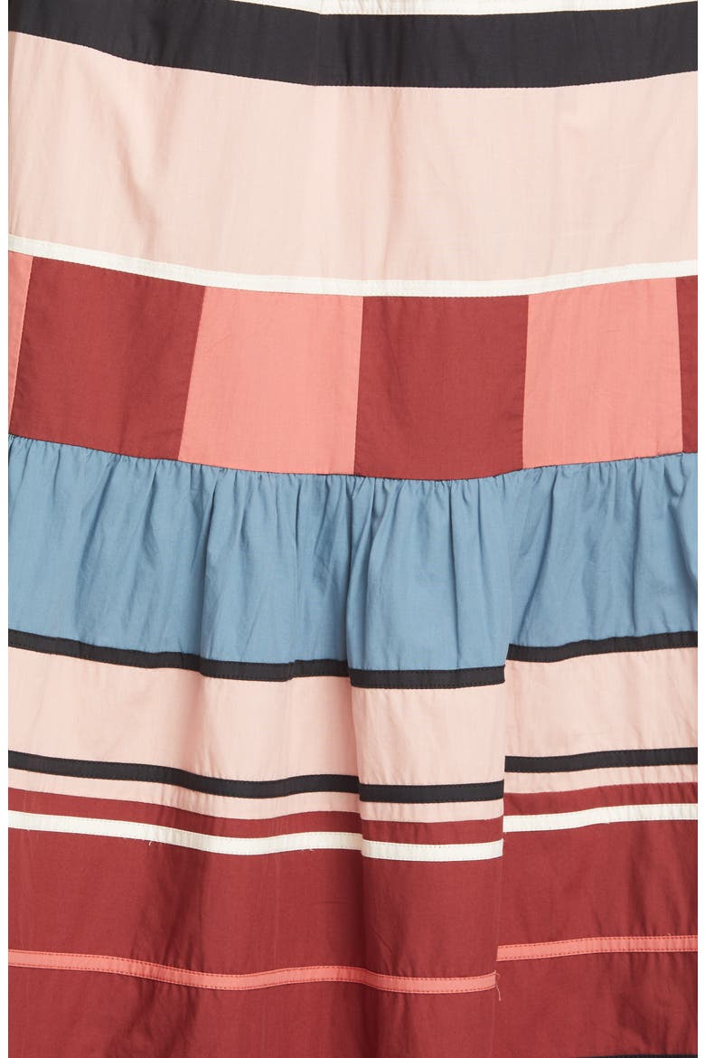 Simi Stripe Skirt, Alternate, color, ROSE