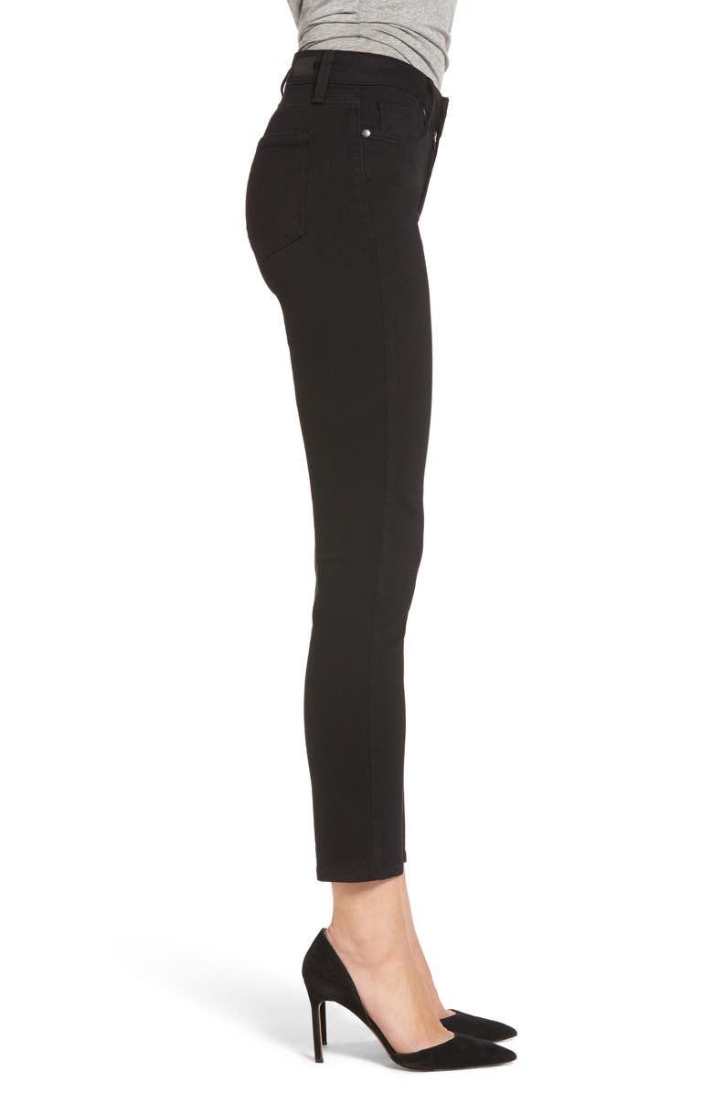 PAIGE Hoxton Transcend High Waist Crop Skinny Jeans, Alternate, color, Black Shadow