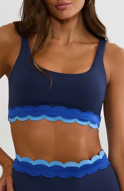 Marin Scallop Trim Sports Bra