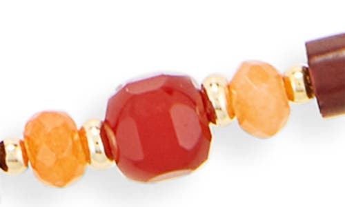 Panacea Beaded Necklace In Orange