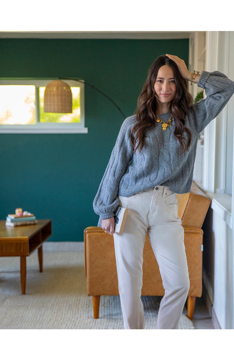 Carve Designs Eloise Wool Sweater, Alternate, color, Mid Grey