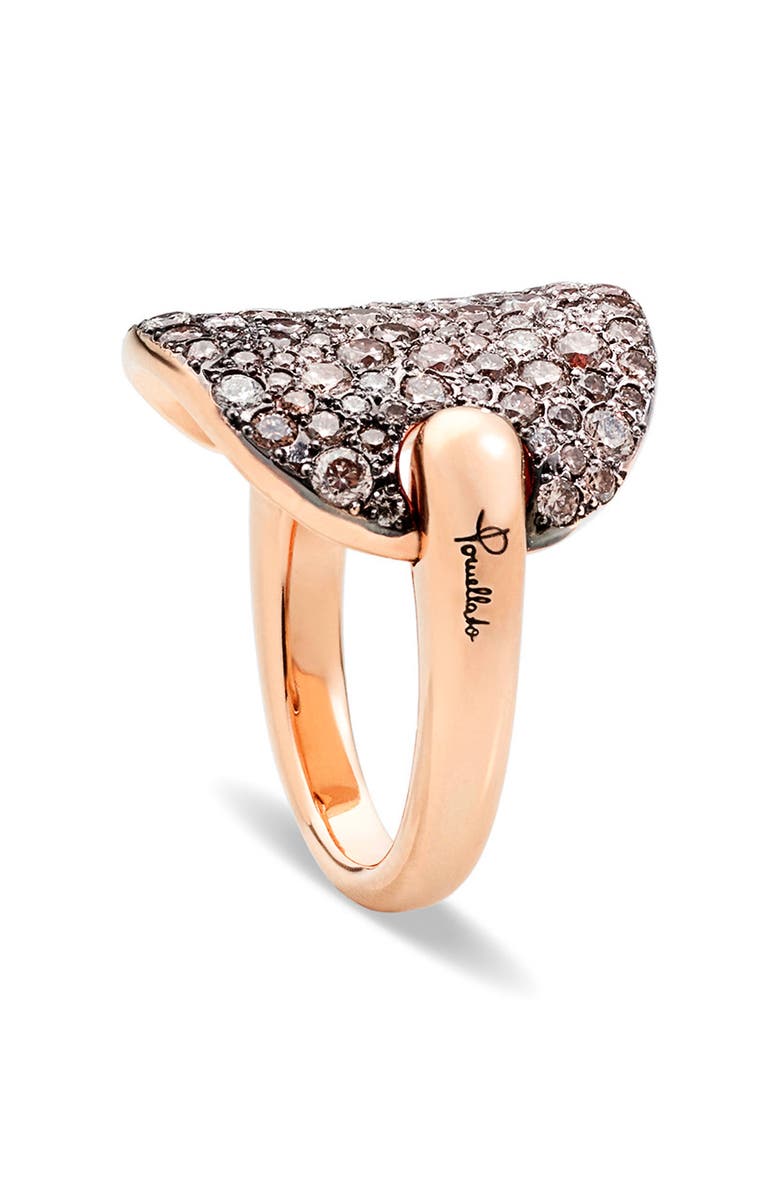 Pomellato Sabbia Diamond Pavé Ring, Alternate, color, Rose Gold