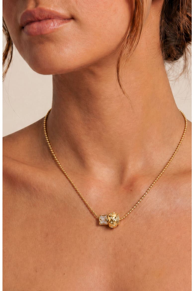 Delicate Rondelle Necklace, Alternate, color, Gold