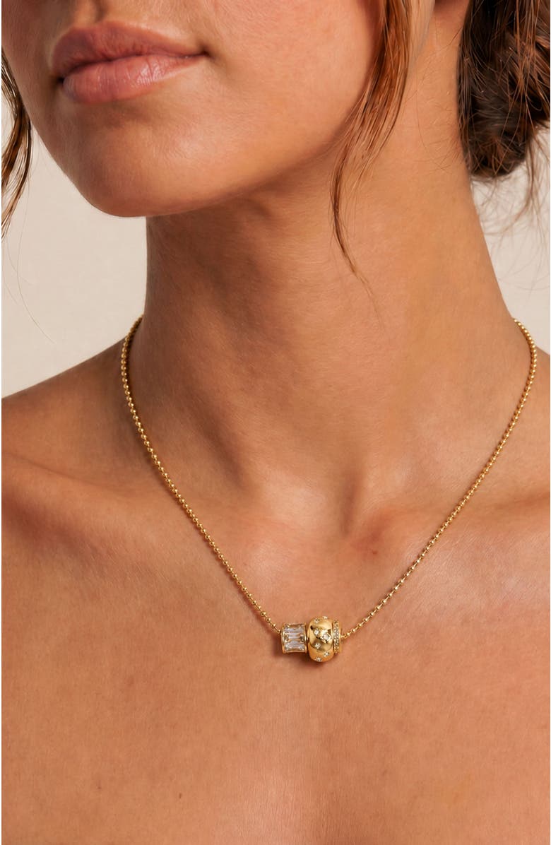 Stella & Dot Delicate Rondelle Necklace, Alternate, color, Gold