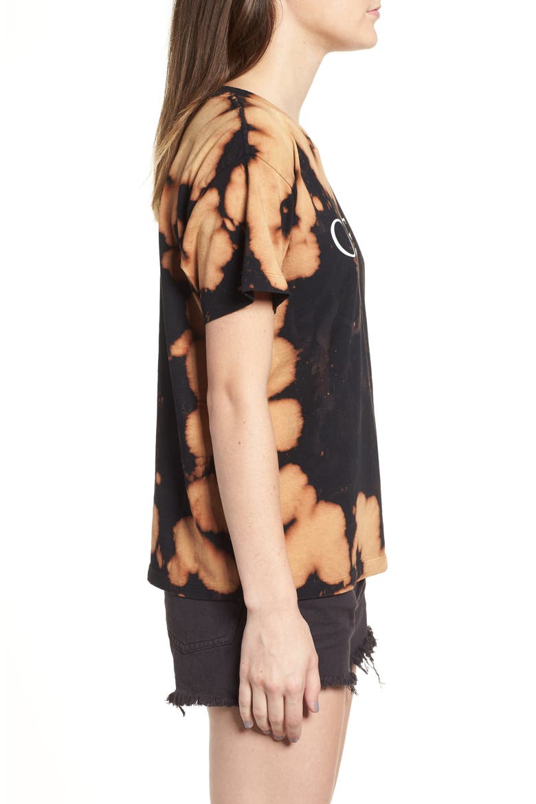 Novel Tie Dye Tee, Alternate, color, BLACK BLEACH
