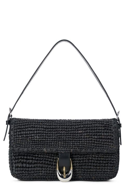 Harlow Raffia Shoulder Bag