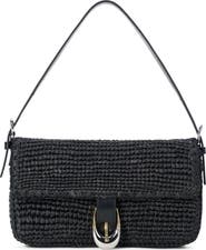 STAUD Harlow Raffia Shoulder Bag