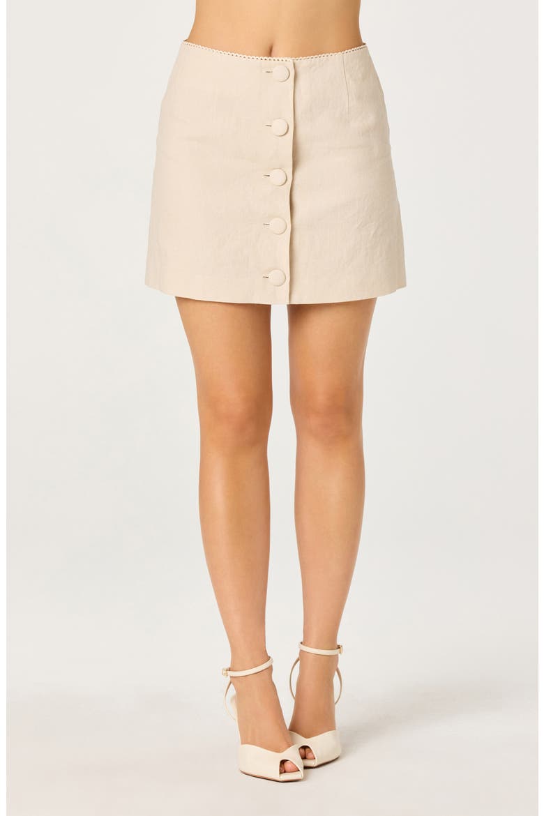 Cailey Button-Up Skirt, Main, color, NATURAL
