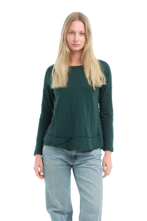 Long Sleeve Mock Layer Tee