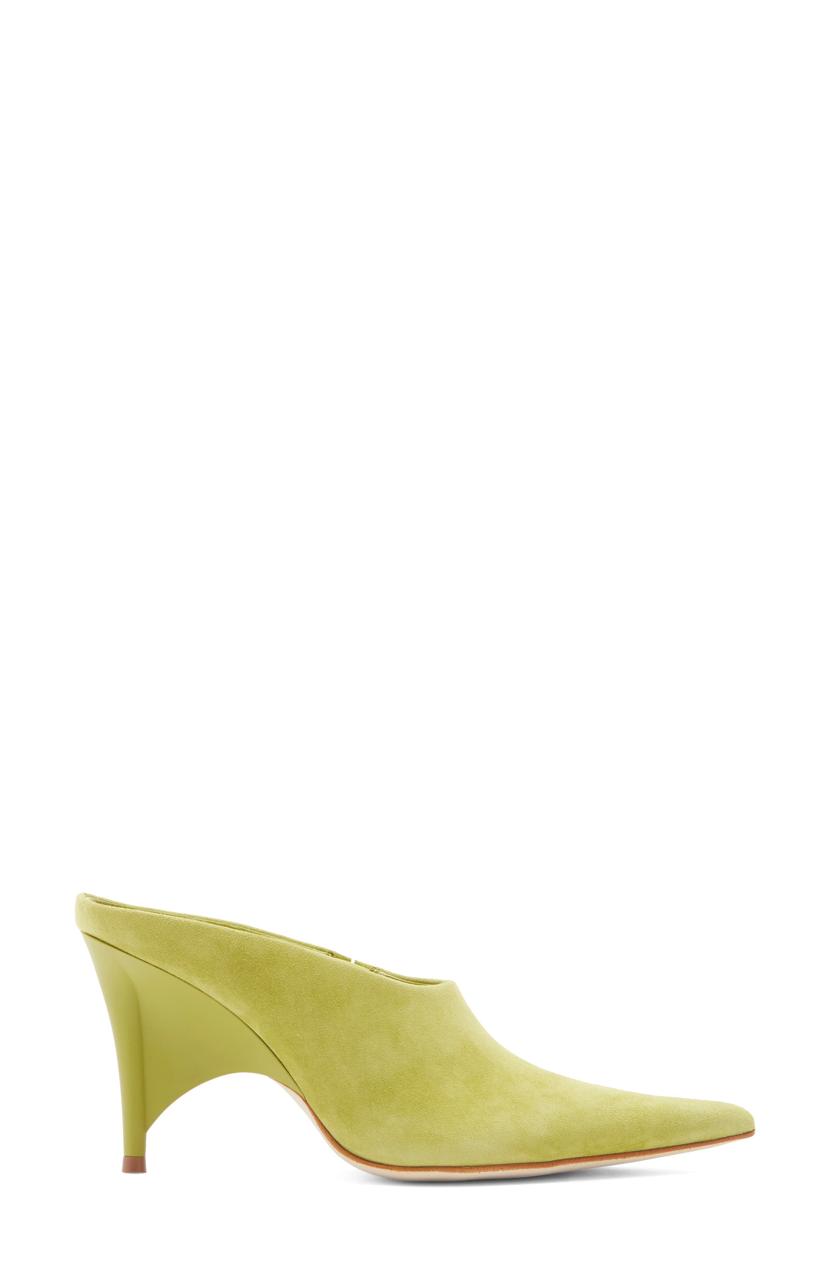 Vader Pointed Toe Mule, Alternate, color, CHARTREUSE SUEDE