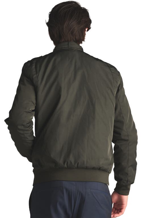 Members Only Heavy Iconic Racer Quilted Lining Jacket In Dark Green