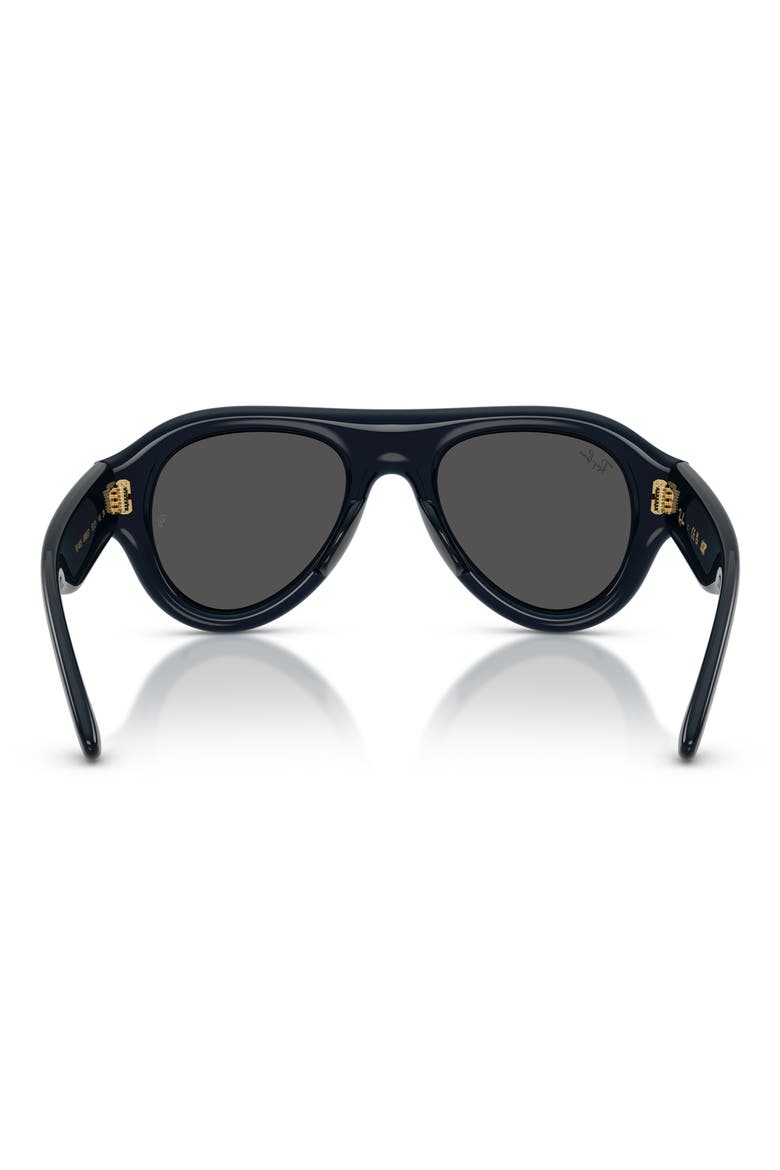A$AP Rocky 52mm Pilot Puffer Sunglasses, Alternate, color, TRANSPARENT BLUE / DARK GREY