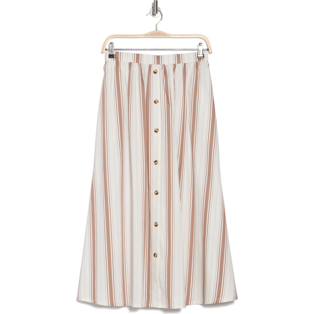 Nordstrom Rack Button Front Poplin Midi Skirt