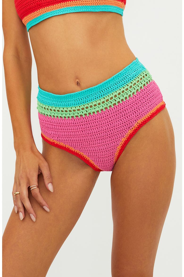 Karmen Crochet Bikini Bottoms, Main, color, AQUA HAZE CROCHET