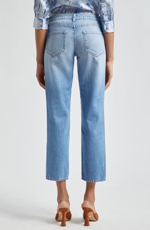 L Agence Nevia Low Rise Slouch Straight Leg Jeans In Caruso Destruct