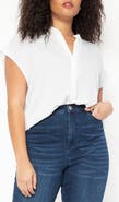 ELOQUII Notch Collar Blouse