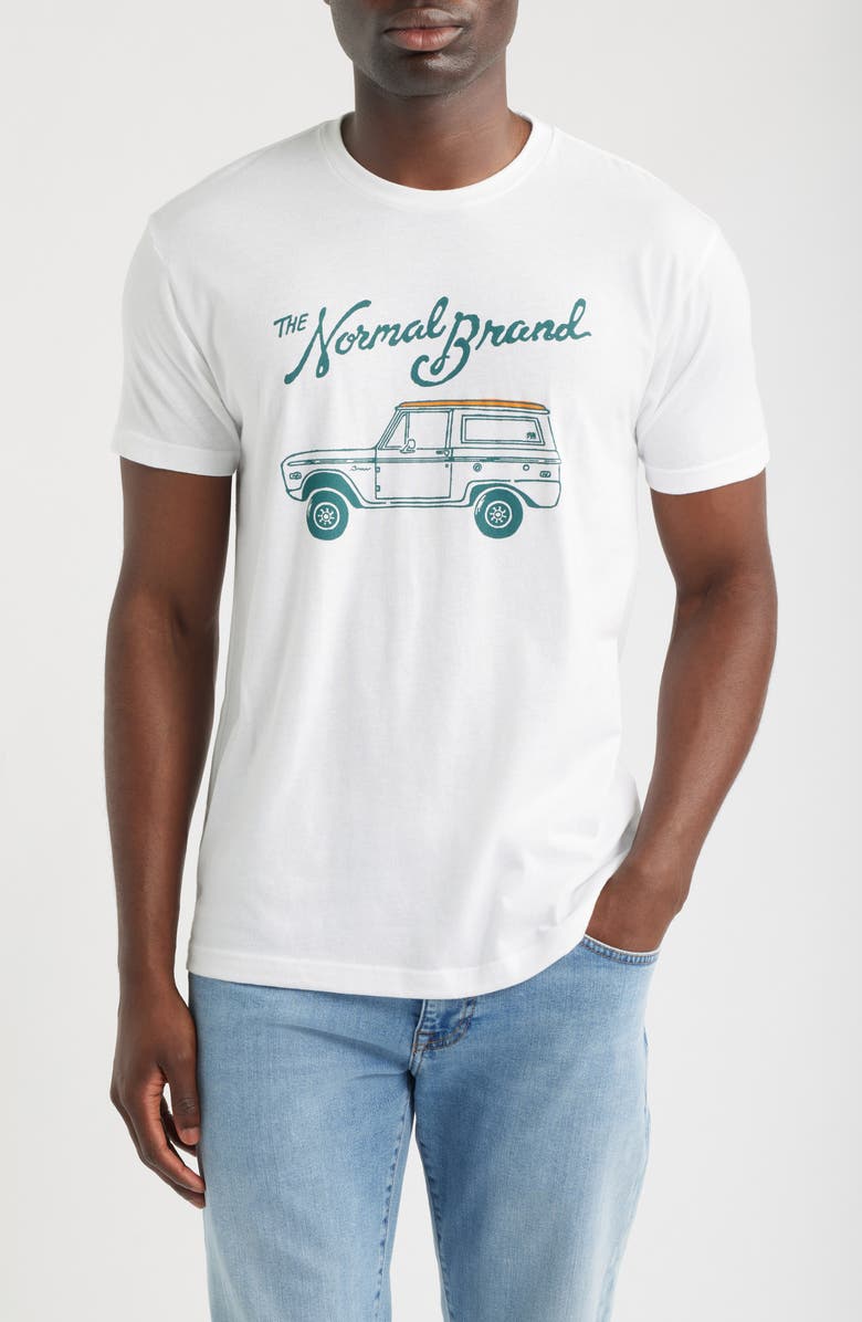 The Normal Brand Summer Bronco Cotton Blend Graphic T-Shirt, Main, color, White