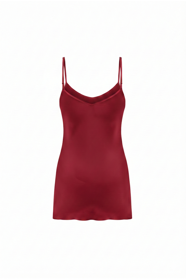 Luna Silk Halter Top  Luxury Silk Pajama Top Lightweight Lounge Fit, Alternate, color, Red