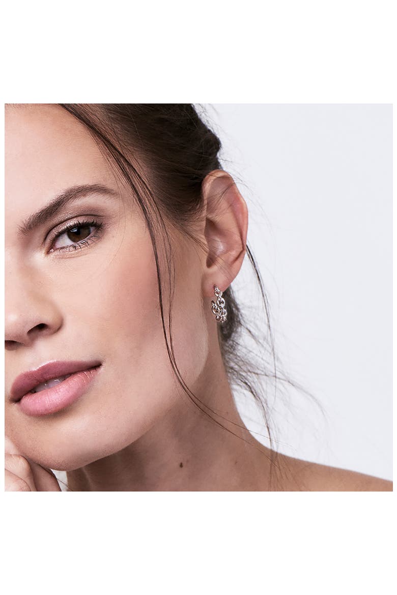 Delicate Chain Hoop Earrings, Alternate, color, SILVER